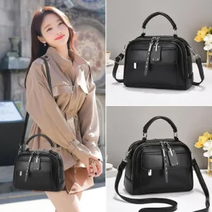 High end ladies handbag multi-layer large capacity commuting bag